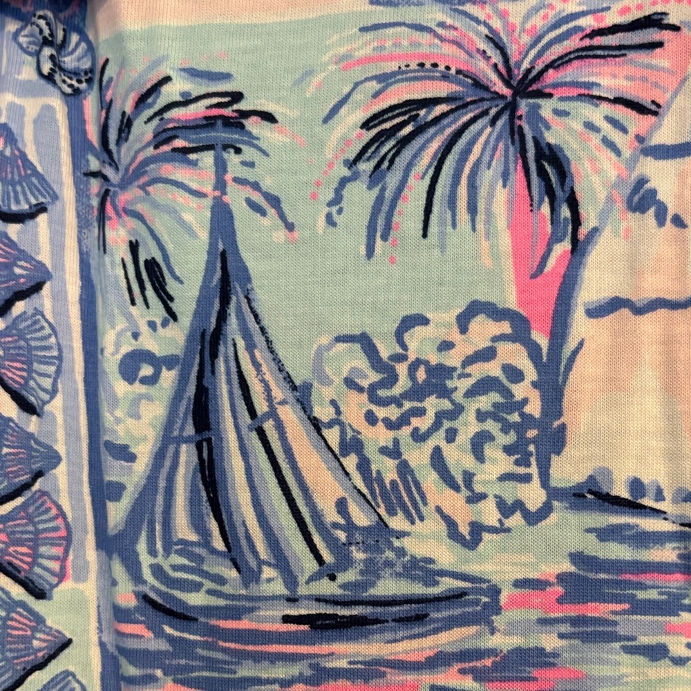 Lilly Pulitzer Blue and Pink Tropical Dress - Picture 3 of 7